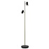 Stehleuchte Burgos 2 Licht H 142 cm Schwarz Gold