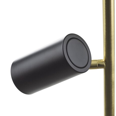 Highlight Stehleuchte Burgos 2 Licht H 142 cm Schwarz Gold Highlight Stehleuchte Burgos 2 Licht H 142 cm Schwarz Gold