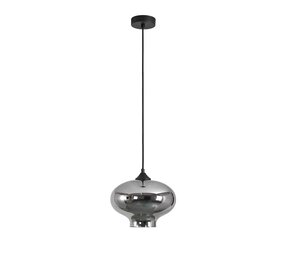 Artdelight Hängeleuchte Toronto Ø 27 cm Rauchglas schwarz Artdelight Hängeleuchte Toronto Ø 27 cm Rauchglas schwarz