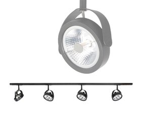 Highlight Trackline Schienensystem 150 cm + 4 Malta Strahler schwarz Highlight Trackline Schienensystem 150 cm + 4 Malta Strahler schwarz
