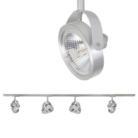 Highlight Trackline Schienensystem 150 cm + 4 Malta Strahler mattchrom Highlight Trackline Schienensystem 150 cm + 4 Malta Strahler mattchrom