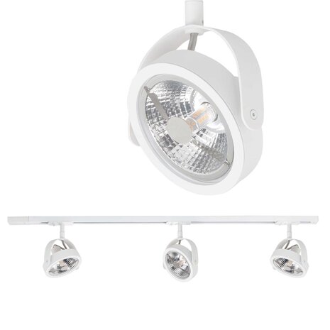 Highlight Trackline Schienensystem 100 cm + 3 Malta Strahler weiß Highlight Trackline Schienensystem 100 cm + 3 Malta Strahler weiß