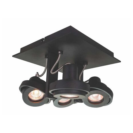 Artdelight Spot Meist 4-Licht quadratisch schwarz Artdelight Spot Meist 4-Licht quadratisch schwarz