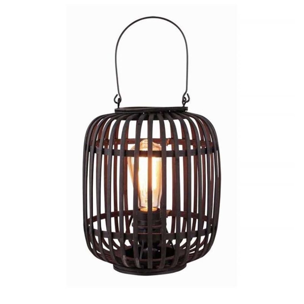Freelight Tischleuchte Treccia Rattan H 26 cm schwarz