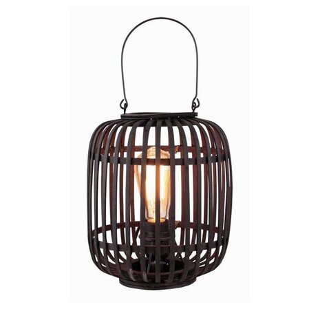 Freelight Tischleuchte Treccia Rattan H 26 cm schwarz