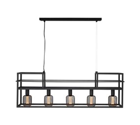 Freelight Hängeleuchte Culinara 5 Licht mit Gestell L 120 cm schwarz Freelight Hängeleuchte Culinara 5 Licht mit Gestell L 120 cm schwarz