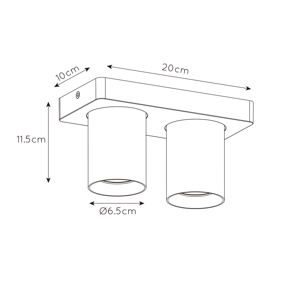 Artdelight Spot Megano 2-Lichtstrahl schwarz Artdelight Spot Megano 2-Lichtstrahl schwarz