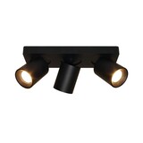 Artdelight Spot Megano 3-Lichtstrahl schwarz Artdelight Spot Megano 3-Lichtstrahl schwarz