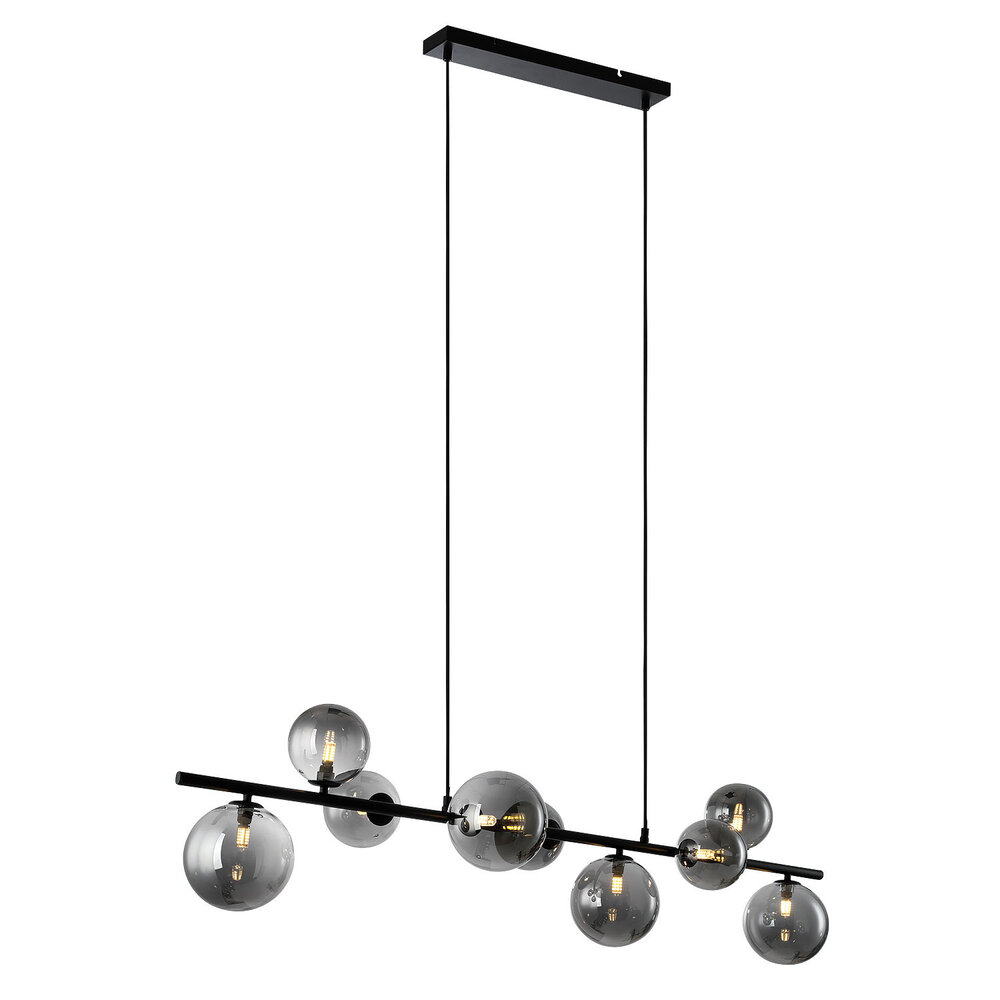 Freelight Hängeleuchte Calcio 9 Licht L 125 cm exkl. 9x G9 LED Rauchglas schwarz Freelight Hängeleuchte Calcio 9 Licht L 125 cm exkl. 9x G9 LED Rauchglas schwarz