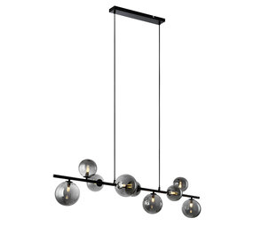 Freelight Hängeleuchte Calcio 9 Licht L 125 cm exkl. 9x G9 LED Rauchglas schwarz Freelight Hängeleuchte Calcio 9 Licht L 125 cm exkl. 9x G9 LED Rauchglas schwarz
