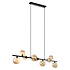 Hängeleuchte Calcio 9 Licht L 125 cm exkl. 9x G9 LED Braunglas schwarz Hängeleuchte Calcio 9 Licht L 125 cm exkl. 9x G9 LED Braunglas schwarz