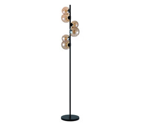 Freelight Stehleuchte Calcio 6 Leuchten H 170 cm exkl. 6x G9 LED Braunglas schwarz Freelight Stehleuchte Calcio 6 Leuchten H 170 cm exkl. 6x G9 LED Braunglas schwarz