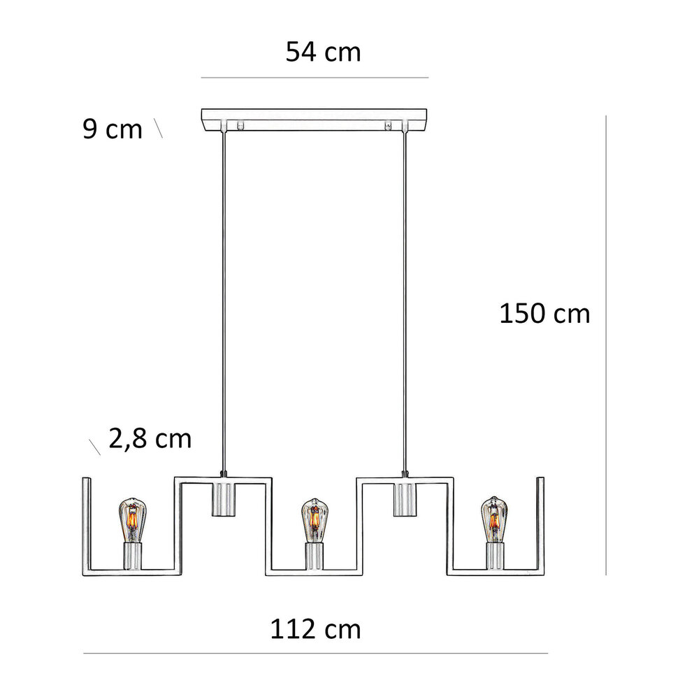Ylumen Hängeleuchte Row 5 Licht L 112 cm schwarz Ylumen Hängeleuchte Row 5 Licht L 112 cm schwarz