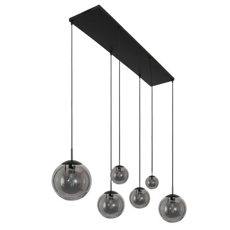 Steinhauer Hängeleuchte bollique L 120 cm B 25 cm 6 Lichter 3499 schwarz Steinhauer Hängeleuchte bollique L 120 cm B 25 cm 6 Lichter 3499 schwarz