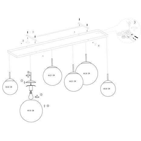 Steinhauer Hängeleuchte bollique L 120 cm B 25 cm 6 Lichter 3499 schwarz Steinhauer Hängeleuchte bollique L 120 cm B 25 cm 6 Lichter 3499 schwarz