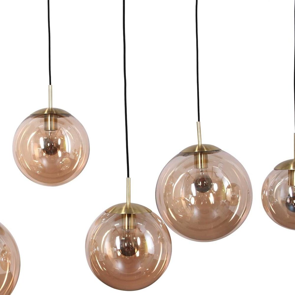 Steinhauer Hängeleuchte bollique L 120 cm B 25 cm 6 Lichter 3499 Messing Steinhauer Hängeleuchte bollique L 120 cm B 25 cm 6 Lichter 3499 Messing