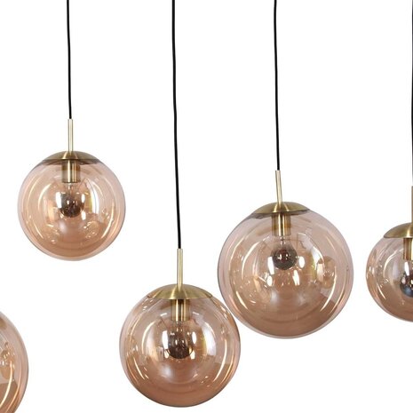 Steinhauer Hängeleuchte bollique L 120 cm B 25 cm 6 Lichter 3499 Messing Steinhauer Hängeleuchte bollique L 120 cm B 25 cm 6 Lichter 3499 Messing