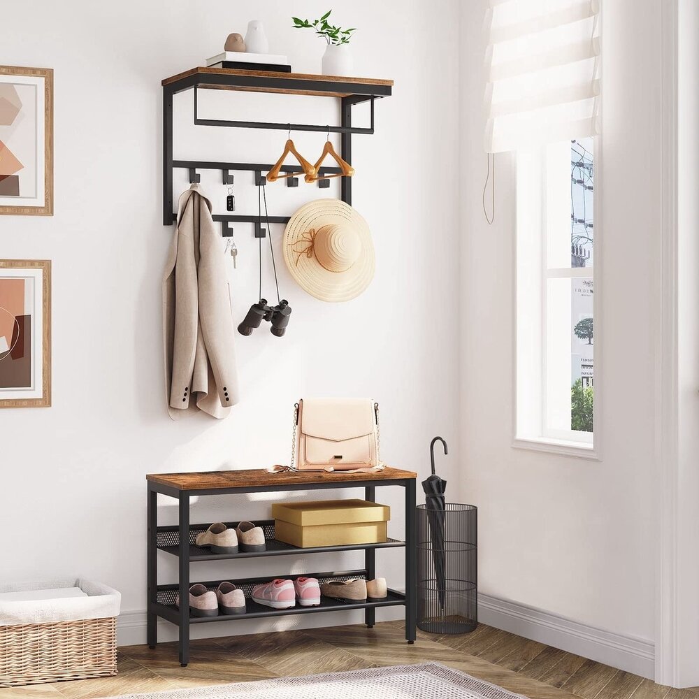Ylumen Kleiderständer Wesly B 80 cm H 42 cm braun schwarz Ylumen Kleiderständer Wesly B 80 cm H 42 cm braun schwarz