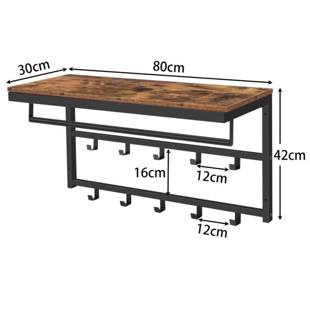 Ylumen Kleiderständer Wesly B 80 cm H 42 cm braun schwarz Ylumen Kleiderständer Wesly B 80 cm H 42 cm braun schwarz
