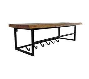 HSM Collection Kleiderständer Akazienholz Metall B 90 cm natur schwarz HSM Collection Kleiderständer Akazienholz Metall B 90 cm natur schwarz