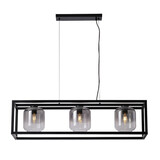 Freelight Hängeleuchte Dentro 3 Licht L 110 cm Rauchglas schwarz Freelight Hängeleuchte Dentro 3 Licht L 110 cm Rauchglas schwarz