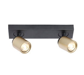 Freelight Spot Razza 2 Licht L 32 cm GU10 schwarz gold Freelight Spot Razza 2 Licht L 32 cm GU10 schwarz gold