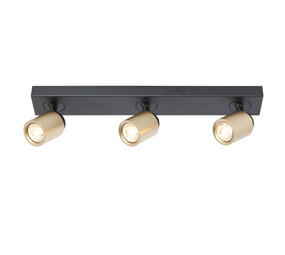Freelight Spot Razza 3 Licht L 54 cm GU10 schwarz gold Freelight Spot Razza 3 Licht L 54 cm GU10 schwarz gold