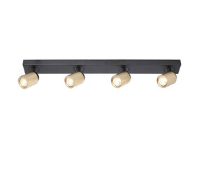 Freelight Spot Razza 4-Licht L 76 cm GU10 schwarz gold Freelight Spot Razza 4-Licht L 76 cm GU10 schwarz gold