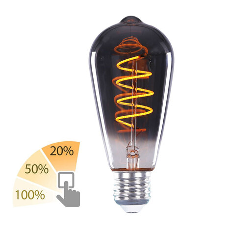 Highlight Lampe LED ST64 3 Positionen 6W 150LM 2200K Smoke Highlight Lampe LED ST64 3 Positionen 6W 150LM 2200K Smoke