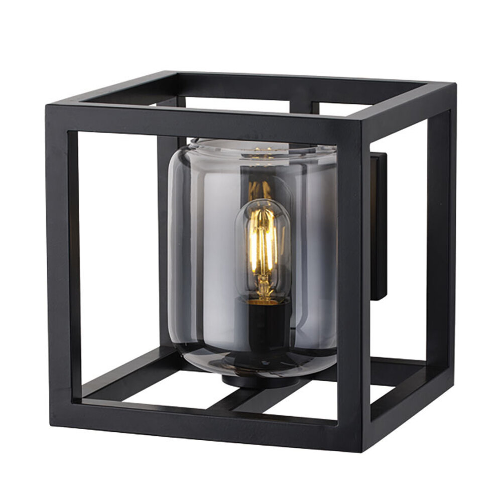 Freelight Wandleuchte Dentro B 26 cm Rauchglas schwarz Freelight Wandleuchte Dentro B 26 cm Rauchglas schwarz