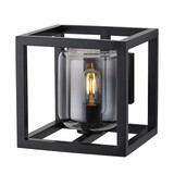 Freelight Wandleuchte Dentro B 26 cm Rauchglas schwarz Freelight Wandleuchte Dentro B 26 cm Rauchglas schwarz