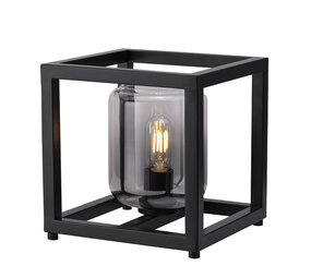 Freelight Tischleuchte Dentro B 26 cm Rauchglas schwarz Freelight Tischleuchte Dentro B 26 cm Rauchglas schwarz