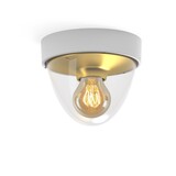 Nowodvorski Außenlampe Nook Ø 18 cm gold weiß