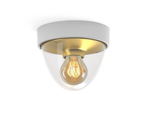 Nowodvorski Außenlampe Nook Ø 18 cm gold weiß