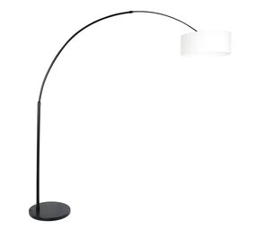 Steinhauer Stehleuchte Sparkled light 9899 schwarzer Schirm weißes Leinen Steinhauer Stehleuchte Sparkled light 9899 schwarzer Schirm weißes Leinen