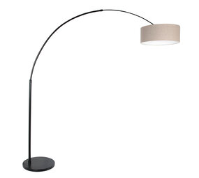 Steinhauer Stehleuchte Sparkled light 9900 schwarzer Schirm graues Leinen Steinhauer Stehleuchte Sparkled light 9900 schwarzer Schirm graues Leinen