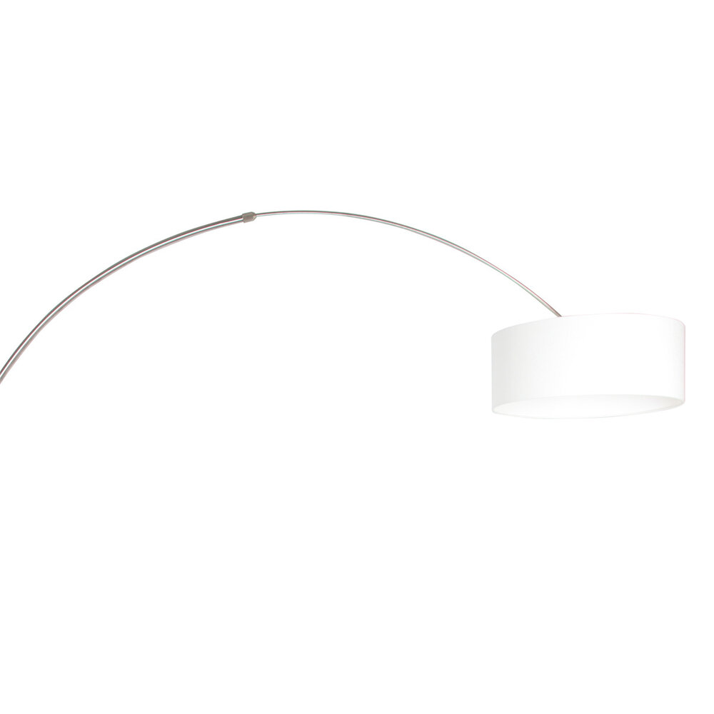 Steinhauer Stehleuchte Sparkled light 9903 Stahl Schirm weißes Leinen