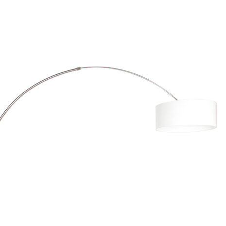 Steinhauer Stehleuchte Sparkled light 9903 Stahl Schirm weißes Leinen