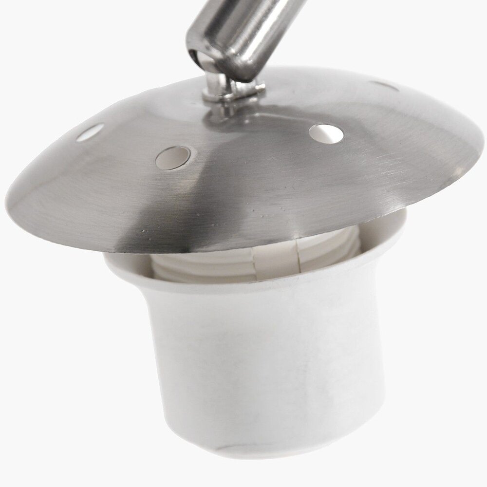 Steinhauer Stehleuchte Sparkled light 9903 Stahl Schirm weißes Leinen