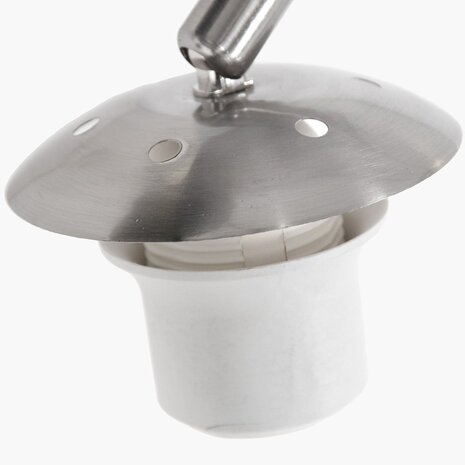 Steinhauer Stehleuchte Sparkled light 9903 Stahl Schirm weißes Leinen