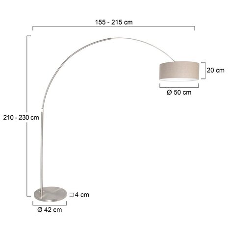 Steinhauer Stehleuchte Sparkled light 9904 Stahl Schirm grau Leinen Steinhauer Stehleuchte Sparkled light 9904 Stahl Schirm grau Leinen