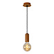 Lucide DROOPY Pendelleuchte-Rost .-Ø4.5-1xE27-60W-Metall