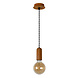 Lucide DROOPY Pendelleuchte-Rost .-Ø4.5-1xE27-60W-Metall