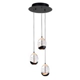 Highlight Hängeleuchte Clear Egg 3 Lichter Ø 25 cm klar-schwarz Highlight Hängeleuchte Clear Egg 3 Lichter Ø 25 cm klar-schwarz