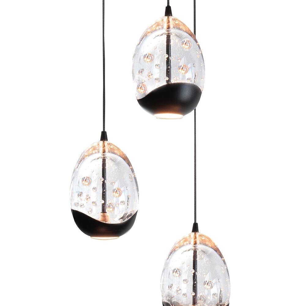 Highlight Hängeleuchte Clear Egg 3 Lichter Ø 25 cm klar-schwarz Highlight Hängeleuchte Clear Egg 3 Lichter Ø 25 cm klar-schwarz