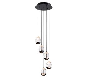 Highlight Hängeleuchte Clear Egg 5 Lichter Ø 30 cm klar-schwarz Highlight Hängeleuchte Clear Egg 5 Lichter Ø 30 cm klar-schwarz