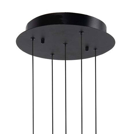 Highlight Hängeleuchte Clear Egg 5 Lichter Ø 30 cm klar-schwarz