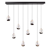 Highlight Hängeleuchte Clear Egg 8 Lichter L 115 x B 18 cm klar-schwarz Highlight Hängeleuchte Clear Egg 8 Lichter L 115 x B 18 cm klar-schwarz