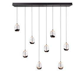 Highlight Hängeleuchte Clear Egg 8 Lichter L 115 x B 18 cm klar-schwarz Highlight Hängeleuchte Clear Egg 8 Lichter L 115 x B 18 cm klar-schwarz