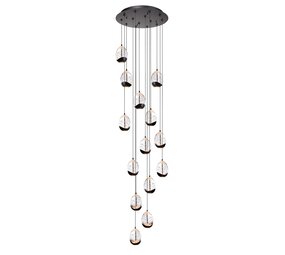 Highlight Hängeleuchte Clear Egg 14 light Vide Ø 50 cm klar-schwarz
